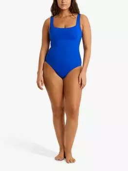 Купальник средней длины с квадратным вырезом Sea Level, цвет Cobalt