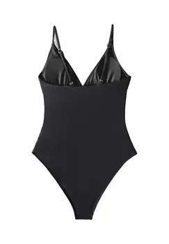 Купальник STREIFEN BAUCHWEG RAFFUNGEN Cupshe, черный