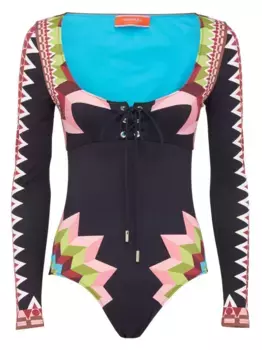 Купальник Sunset с геометричным принтом La DoubleJ, синий