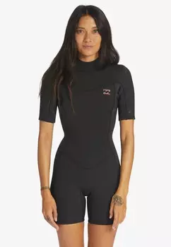 Купальник SYNERGY KURZRMLIGER BACK-ZIP-SPRINGSUIT Billabong, черный
