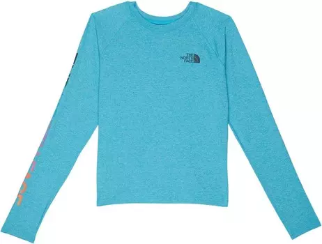Купальник The North Face Kids Amphibious Long Sleeve Sun Tee, цвет Scuba Blue Heather