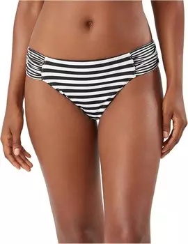 Купальник Tommy Bahama Breaker Bay Reversible Side Shirred Hipster, цвет Black Reversible