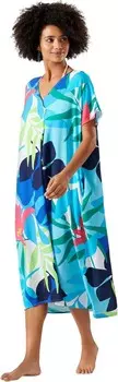 Купальник Tommy Bahama Paloma Palms V-Neck Long Caftan, белый