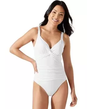 Купальник Tommy Bahama Pearl Underwire Twist Front One-Piece, белый