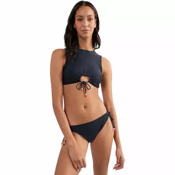 Купальник Tommy Hilfiger Cropped Keyhole Tie, темно-синий