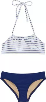 Купальник Toobydoo Mix & Match Stripe & Solid Bandeau Bikini, темно-синий