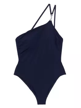 Купальник Tory Burch на одно плечо, синий