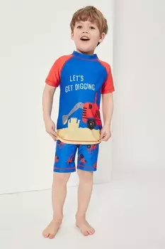 Купальник трактор для мальчиков, двухкомпонентный Harry Bear, синий