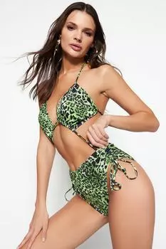 Купальник Trendyol с v-образным вырезом и узором