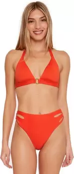 Купальник Trina Turk Monaco Cutout High-Waist Pant, цвет Flame