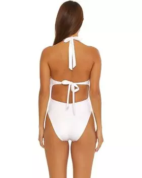 Купальник Trina Turk Monaco Halter One-Piece, белый