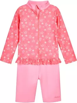 Купальник UV-Schutz Einteiler 1/1 Arm Hawaii Playshoes, красный