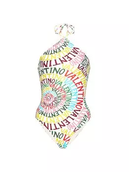 Купальник Valentino с петлей и лайкрой Valentino, разноцветный