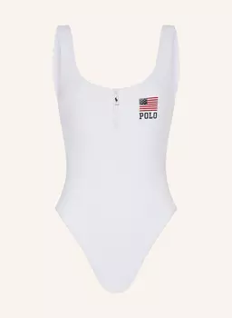 Купальник в американском стиле Polo Ralph Lauren, белый