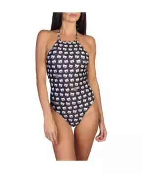 Купальник в горошек весенне летняя коллекция Moschino, черный
