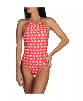 Купальник в горошек весенне летняя коллекция Moschino, розовый