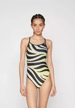 Купальник WOMENS MULTI STRIPES SWIMSUIT BACK Arena, черный