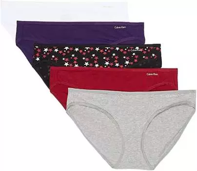 Купальник женский Calvin Klein, цвет grey heather/rebellious/twinkle black/purple