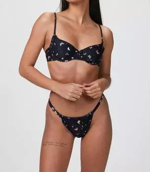 Купальник женский WeWoreWhat, цвет butterflies black