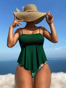 Купальник женский, зеленый