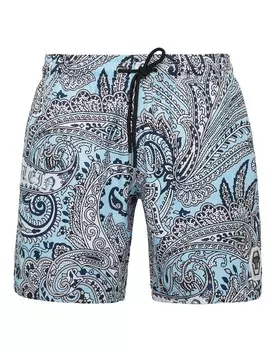 Купальники-боксеры с пейсли Philipp Plein, цвет Light Blue
