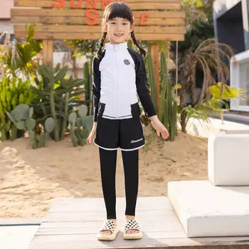 Купальники Shark Bart для мальчиков и девочек, детские модные европейские, американские, японские и корейские милые и игривые пляжные горячие источники для мальчиков, черно-белые, M-3XL SBART