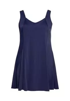 Купальное платье с чашечками на подкладке, непрозрачная часть брюк sheego, цвет Nachtlila