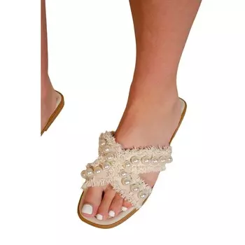 Купальные сандалии "vivienne" жемчужно- пу Where'S That From, белый