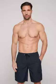 Купальные шорты CAMP DAVID с прорезными карманами, задним карманом и карманами на ногах, синий