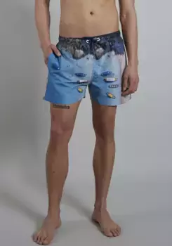 Купальные шорты CECEBA с великолепным принтом для теплых летних дней, цвет Blau-Dunkel-Multicolor1