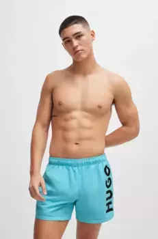 Купальные шорты HUGO Underwear "ABAS" с логотипом HUGO, цвет Turquoise/Aqua 440