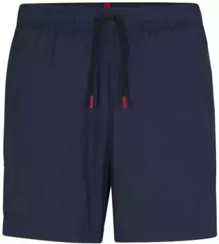 Купальные шорты HUGO Underwear "FAB", с поясом на кулиске, синий