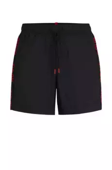 Купальные шорты HUGO Underwear "FAB", с поясом на кулиске, черный