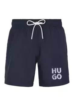 Купальные шорты HUGO Underwear "PAOL", с надписью HUGO, синий