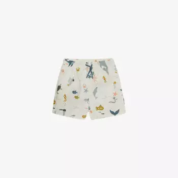 Купальные шорты из переработанного нейлона с принтом морских существ 18 месяцев–5 лет Liewood, синий