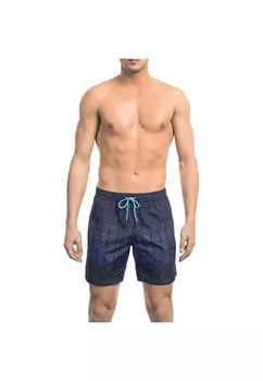 Купальные шорты с принтом degrede и эластичным поясом Bikkembergs, синий