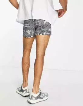 Купальные шорты Topman с гобеленовым принтом