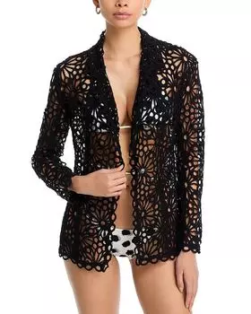 Купальный кардиган Norma Kamali, черный