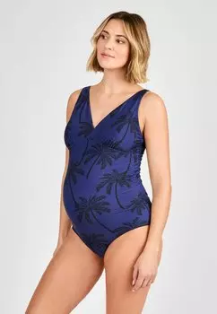 Купальный костюм MATERNITY PALM TREE V-NECK JoJo Maman Bb, синий