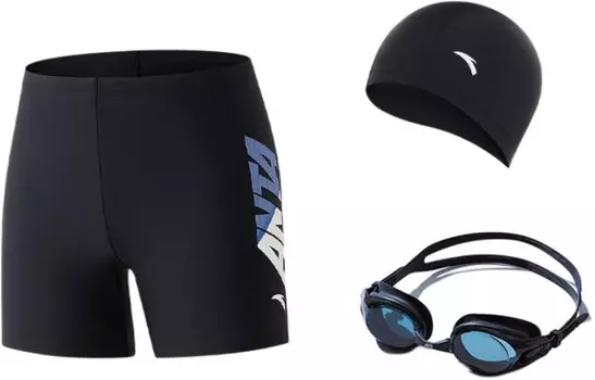 Купальный костюм мужской спортивный костюм черный Anta, черный