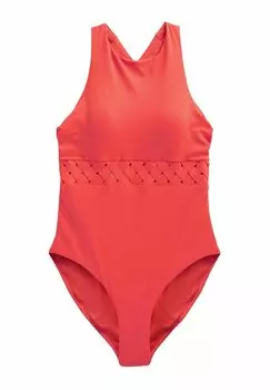 Купальный костюм REGULAR FIT - HIGH NECK LATTICE TUMMY CONTROL Next, красный