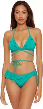 Купальный топ BECCA Socialite Vera Wrap Halter Top, цвет Jasper