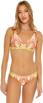 Купальный топ BECCA Whirlpool Elliana Reversible Halter Top, разноцветный
