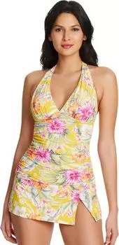 Купальный топ Bleu Rod Beattie Paradiso Halter Tankini Top, цвет Canary Gold