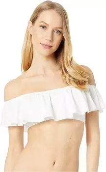Купальный топ KIKI DE MONTPARNASSE Off-the-Shoulder Top, цвет Classic White