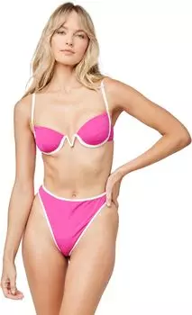 Купальный топ L*Space Color-Block Nico Top, цвет Bougainvillea/Cream