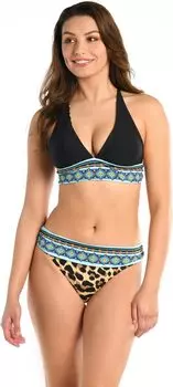 Купальный топ La Blanca Running Wild Reversible Tall Triangle Top, оранжевый