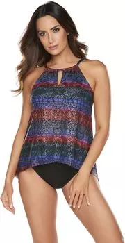 Купальный топ Miraclesuit Tramonto Belle Peephole Tankini Top, цвет Bronze Brown