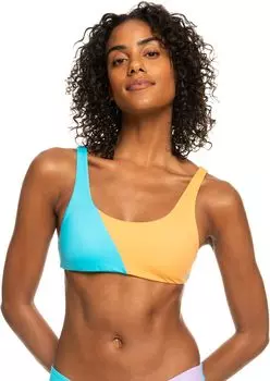 Купальный топ Roxy Color-Block Party Bralette Separate Top, цвет Bachelor Button