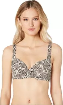 Купальный топ Tommy Bahama Desert Python Underwire Cross-Back Bra Top, цвет Caffe